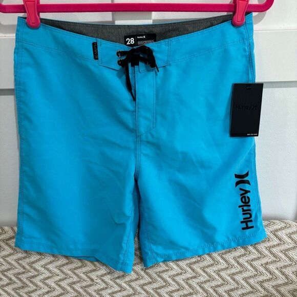 Hurley Men's One and Only Supersuede Board Shorts Swim Trunks Blue Size 28 NWT - Picture 1 of 9